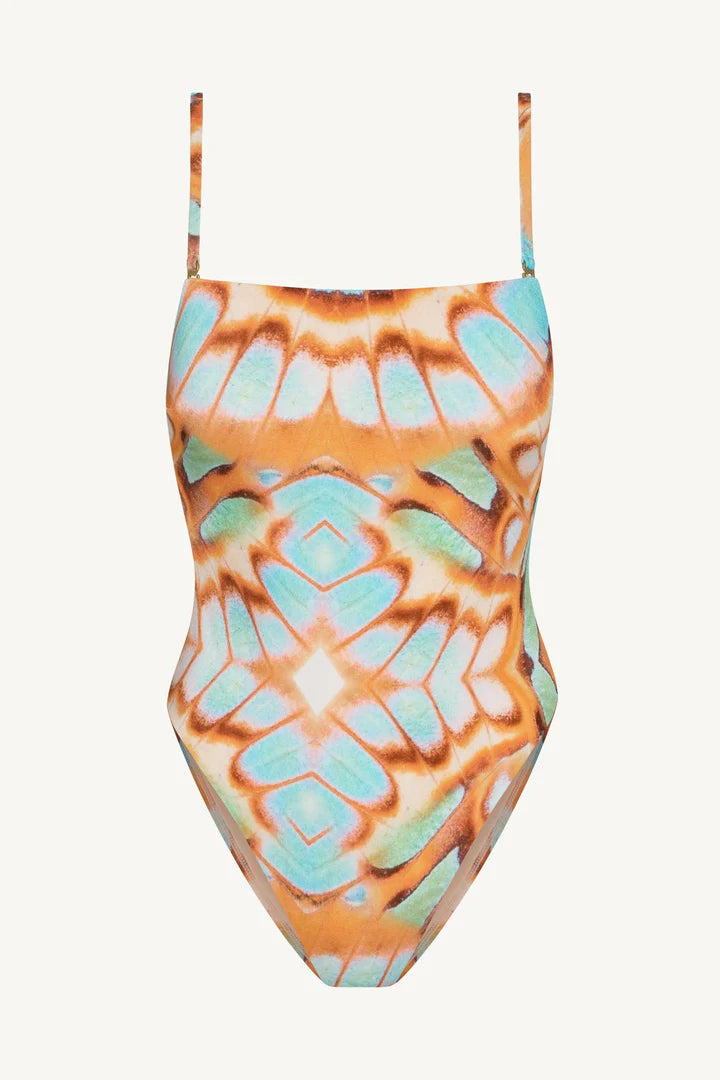 Classic Bandeau One Piece Malachite Butterfly EcoShimmer