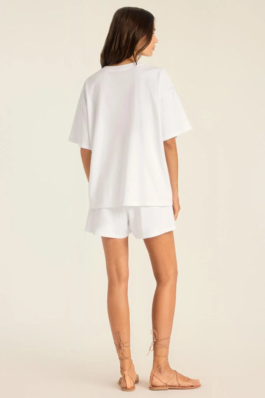 Coast Short - White Cotton Jersey