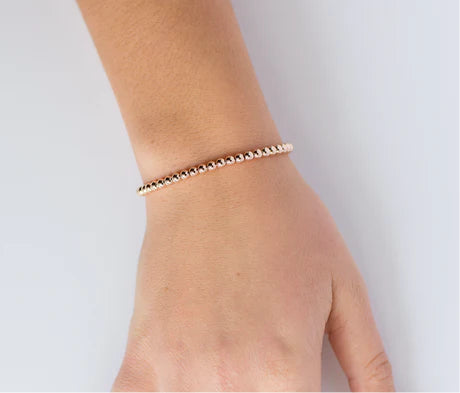 4mm 14k Yellow Gold Filled Bead Bracelet