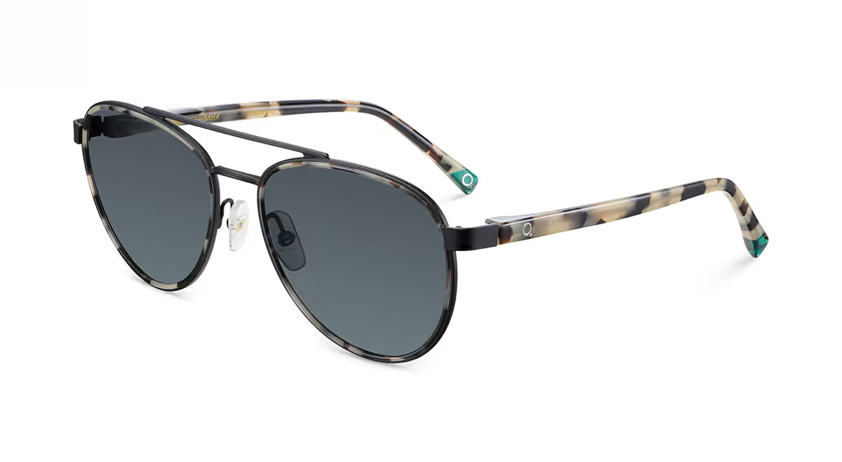 Miravet Polarized HD Black Havana in black — back view | Belle Mar Swim
