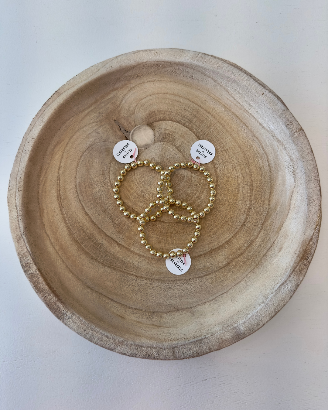 7mm 14k Yellow Gold Filled Bead Bracelet