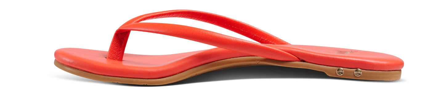 Sunbeam Leather Flip Flop Sandal Tomato