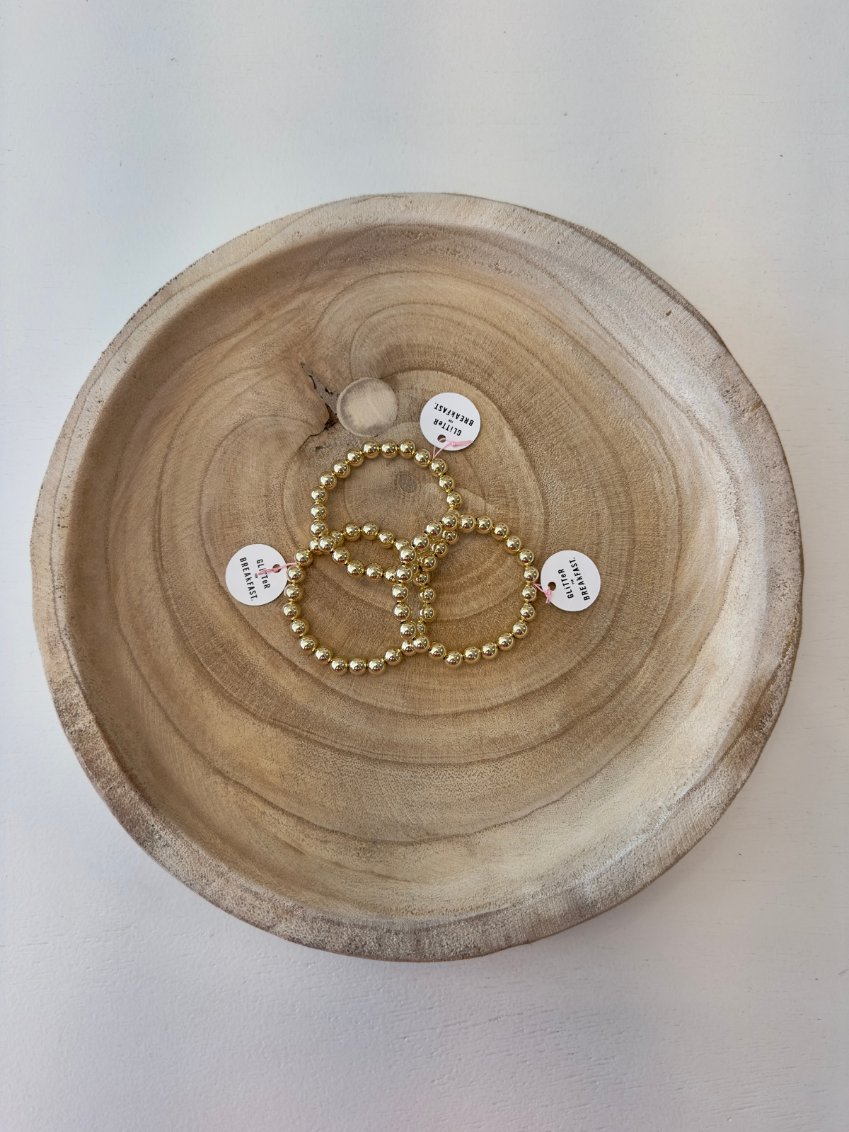 8mm 14k Yellow Gold Filled Bead Bracelet