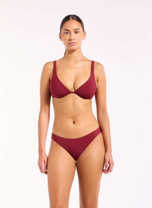 Hipster Full Bikini Bottom Burgundy