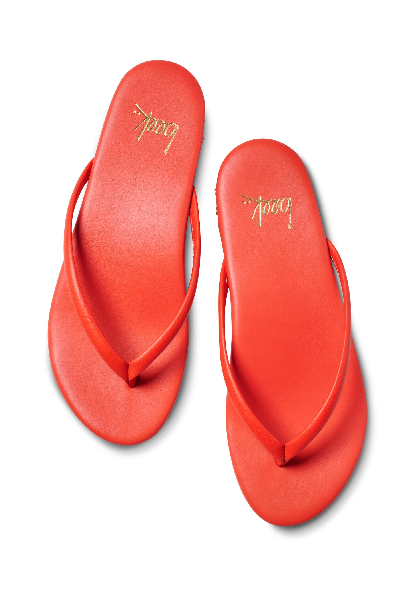 Sunbeam Leather Flip Flop Sandal Tomato