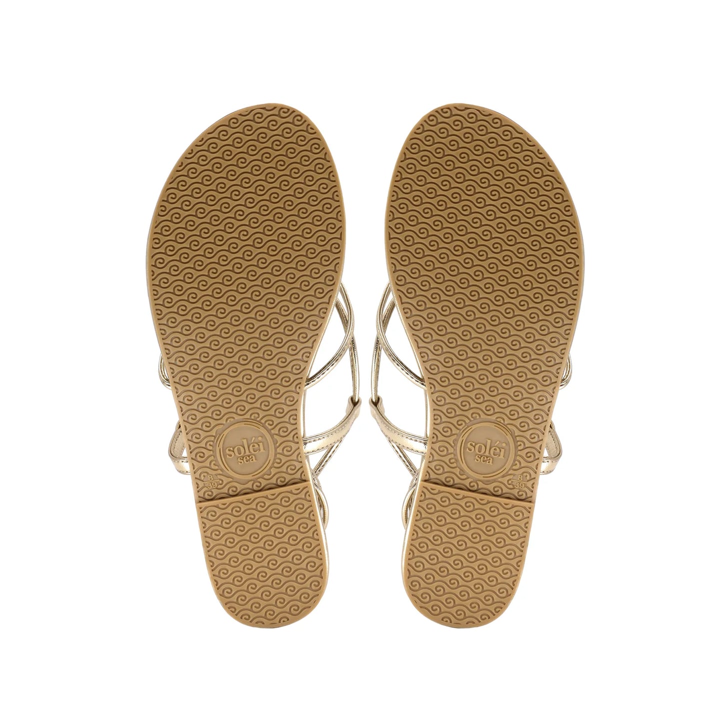 Angie Sandal Gold in gold — view 8 | Belle Mar Swim