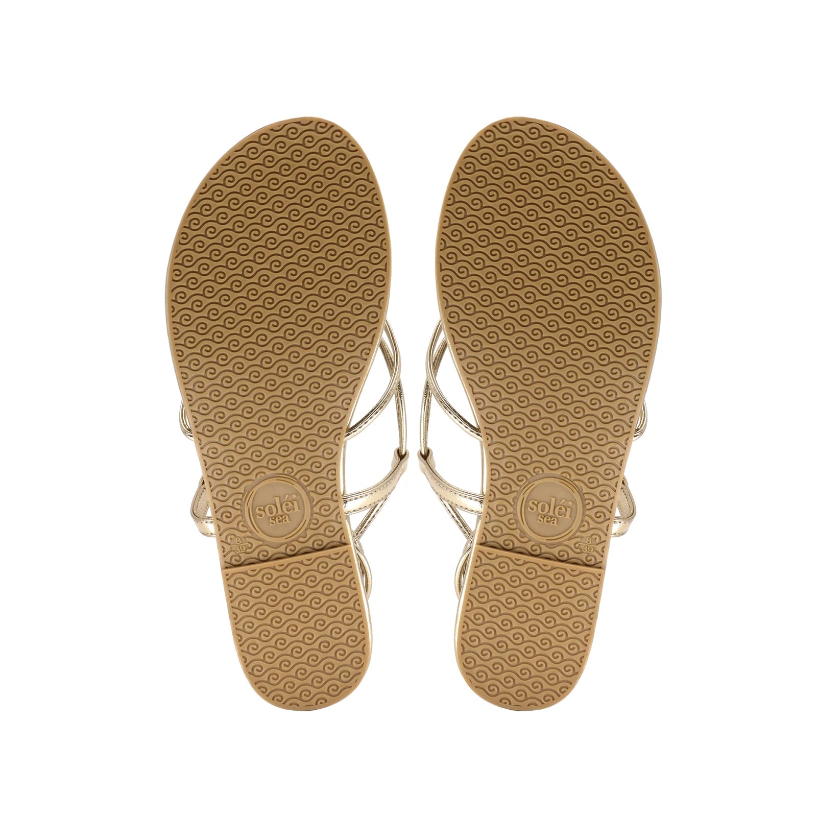Angie Sandal Gold in gold — view 8 | Belle Mar Swim
