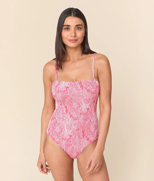 Andie Swim Andie Mersea One Piece Peachy — front view | Belle Mar Swim