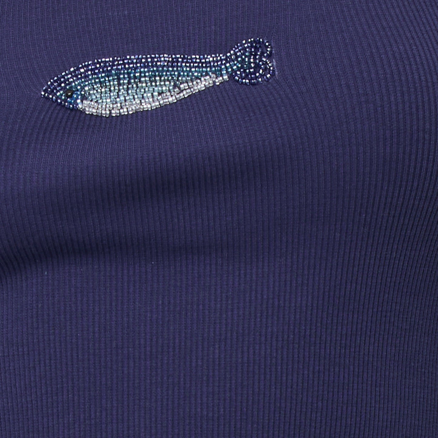 Ash Tank Navy Sardine in navy — back view | Belle Mar Swim