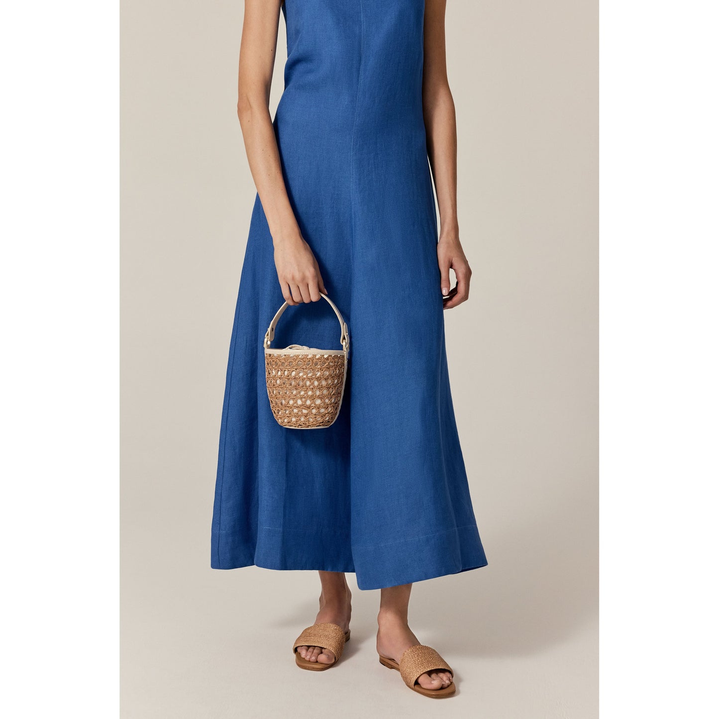 Ama Lace Braid Basket Nougat