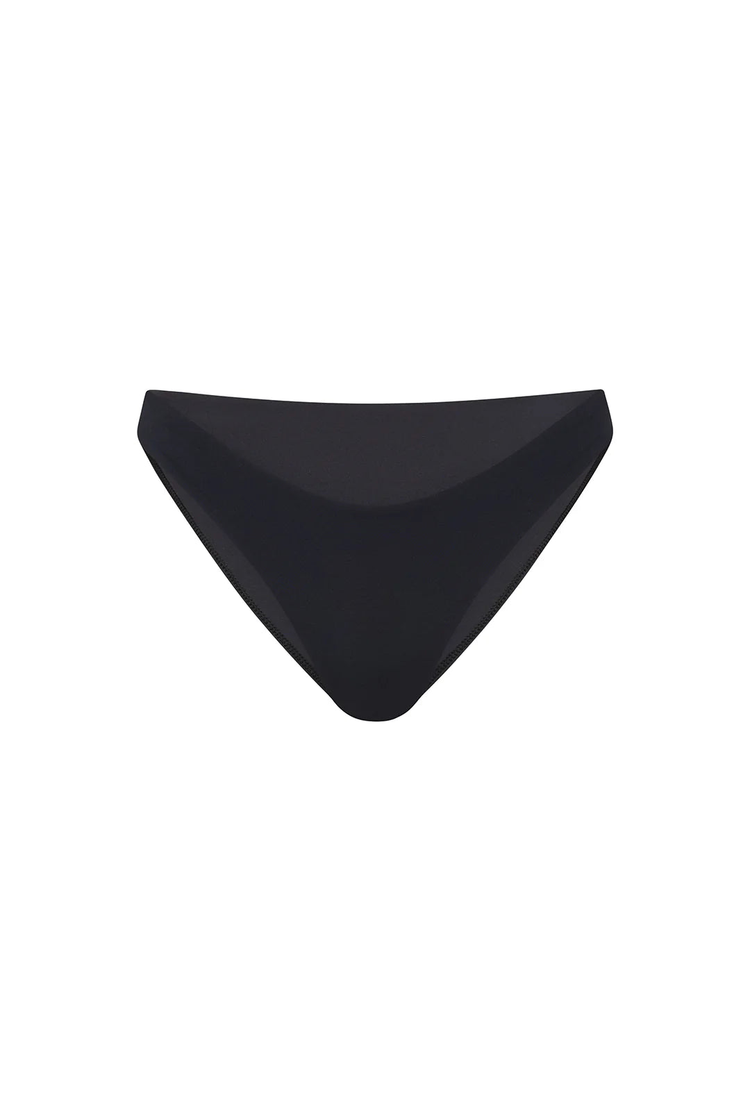 Amalfi Low Rise Bottom Black Soft Touch in black — alternate view | Belle Mar Swim
