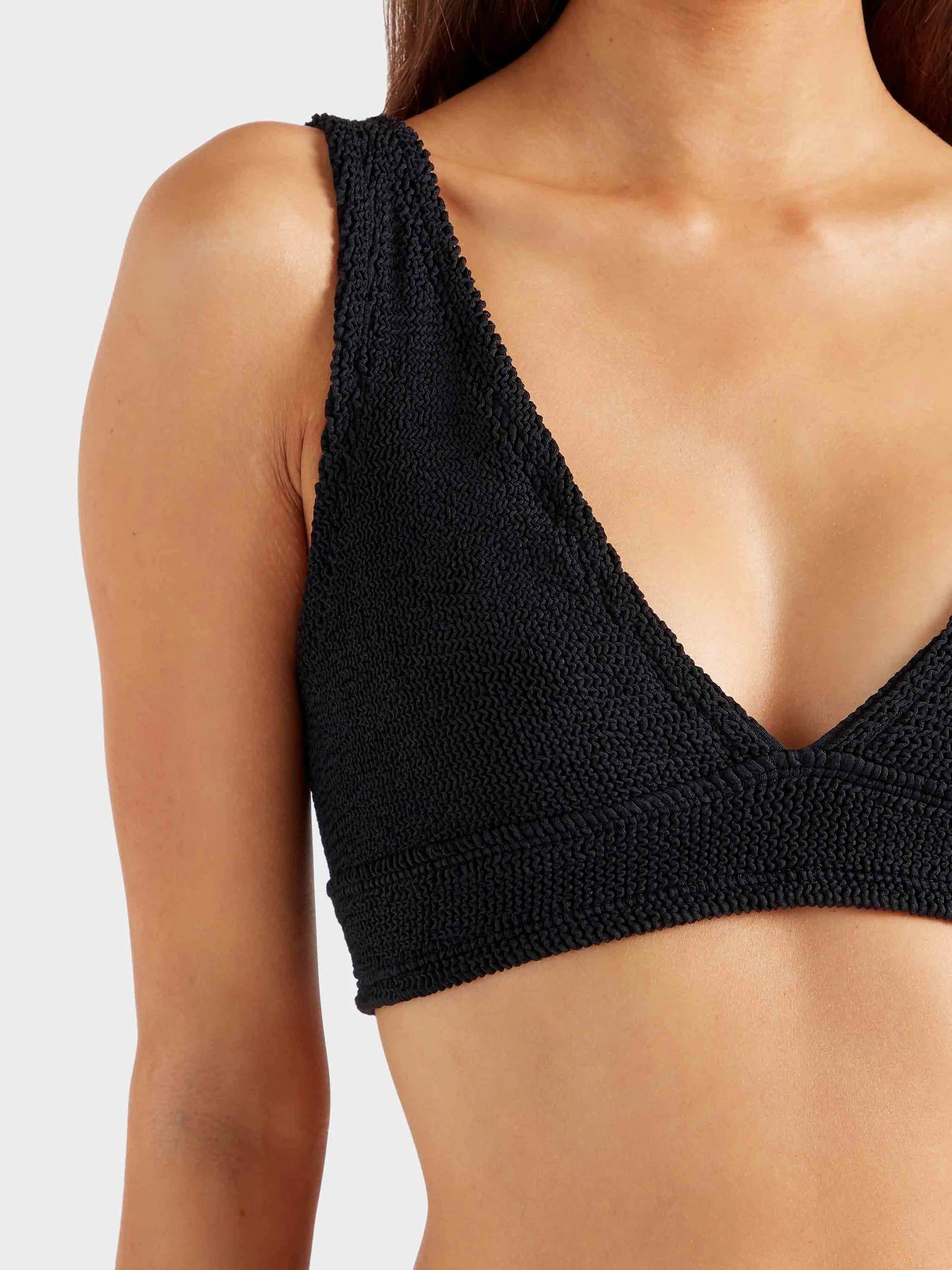 Angel Bikini Black in black — close-up | Belle Mar Swim