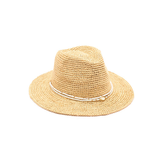 Arielle Raffia Fedora Natural