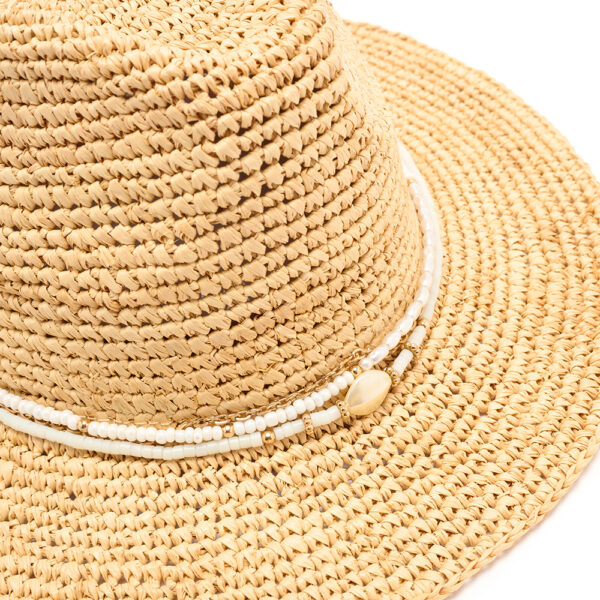 Arielle Raffia Fedora Natural detail