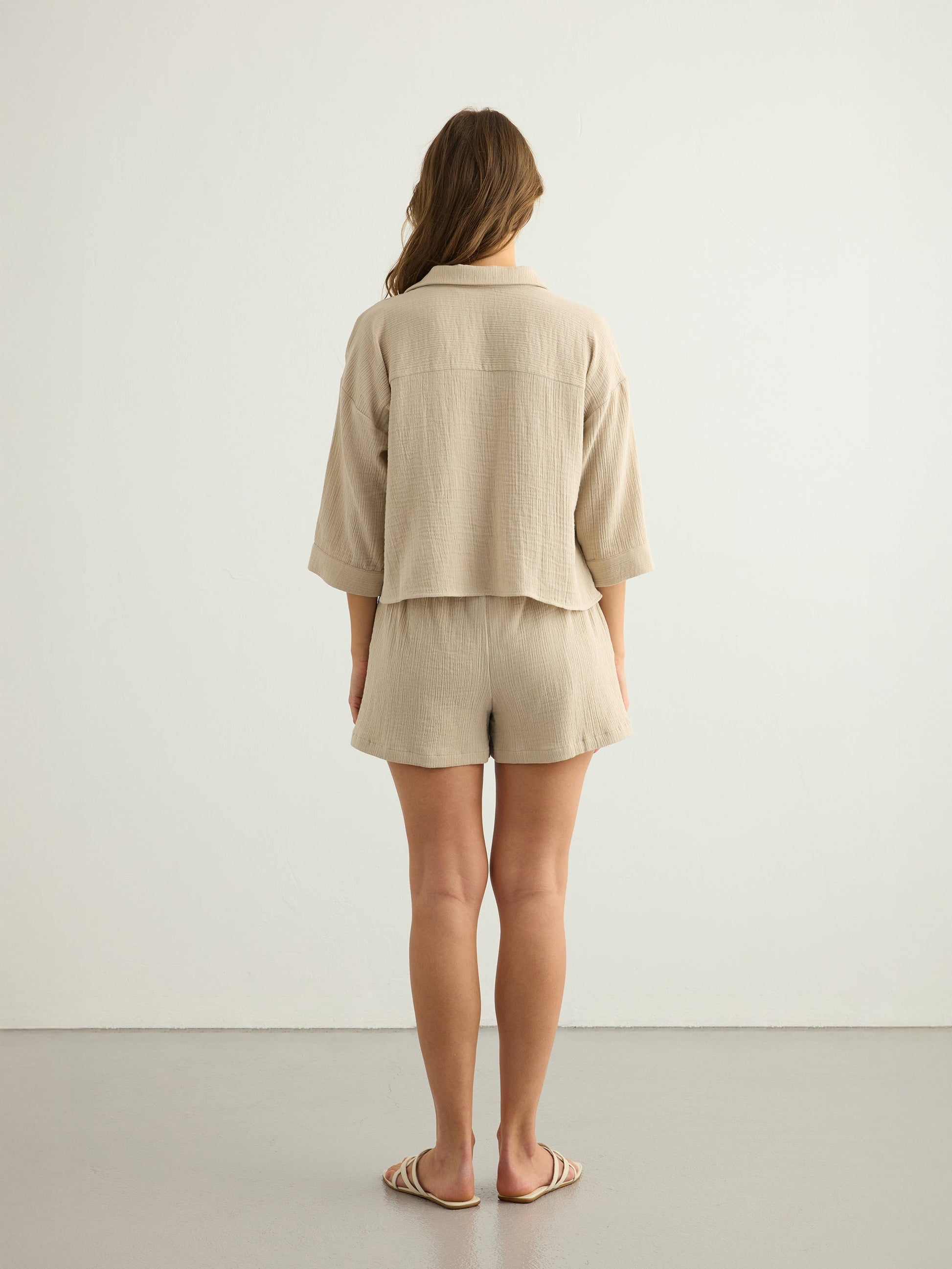 Aura Mini Shirt - Oatmeal - view