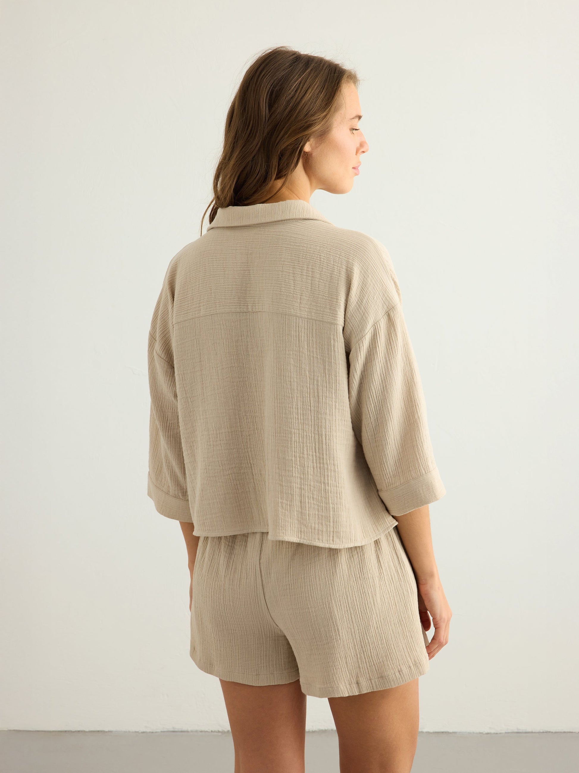 Aura Mini Shirt - Oatmeal - view