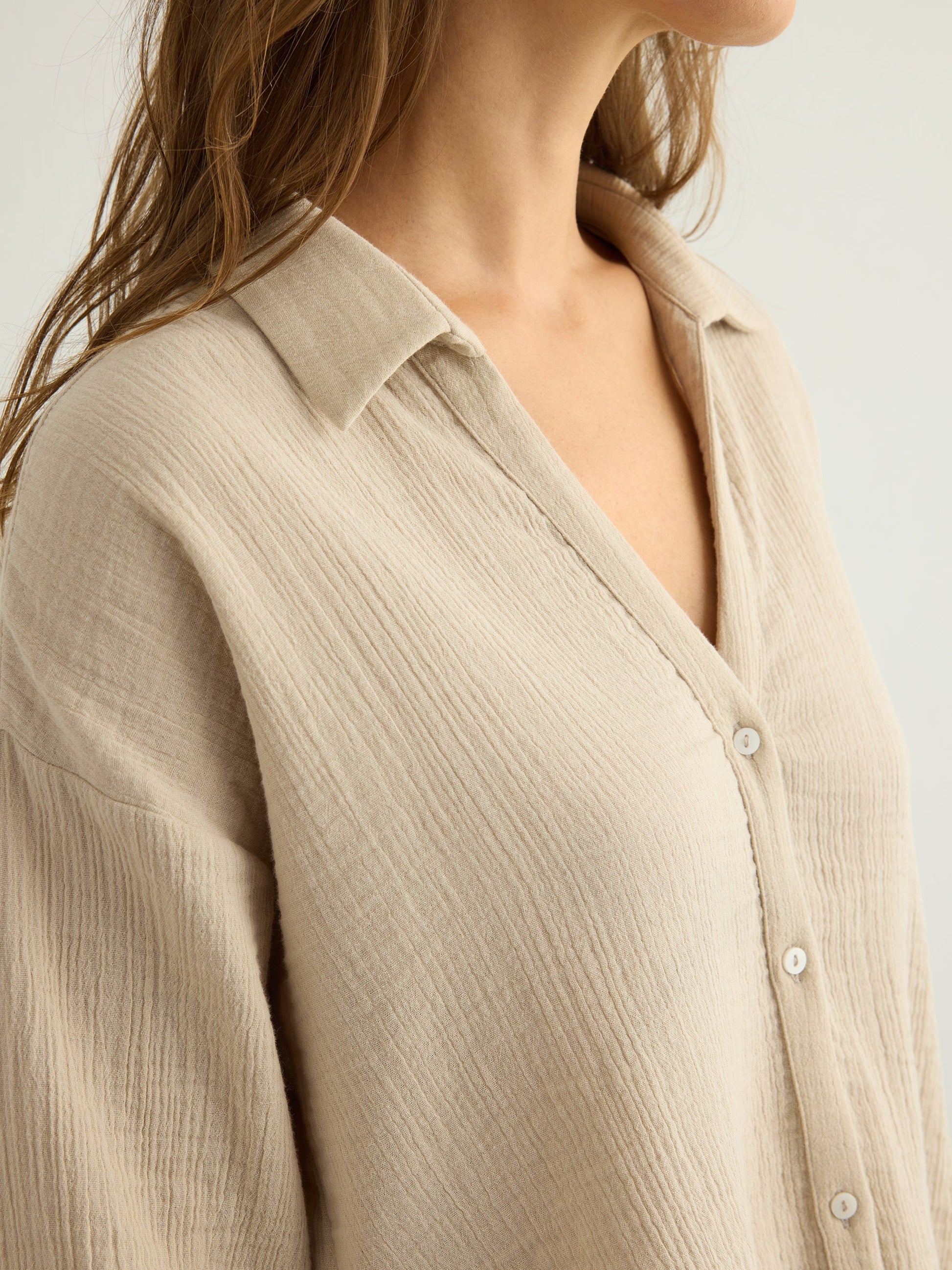 Aura Mini Shirt - Oatmeal - view