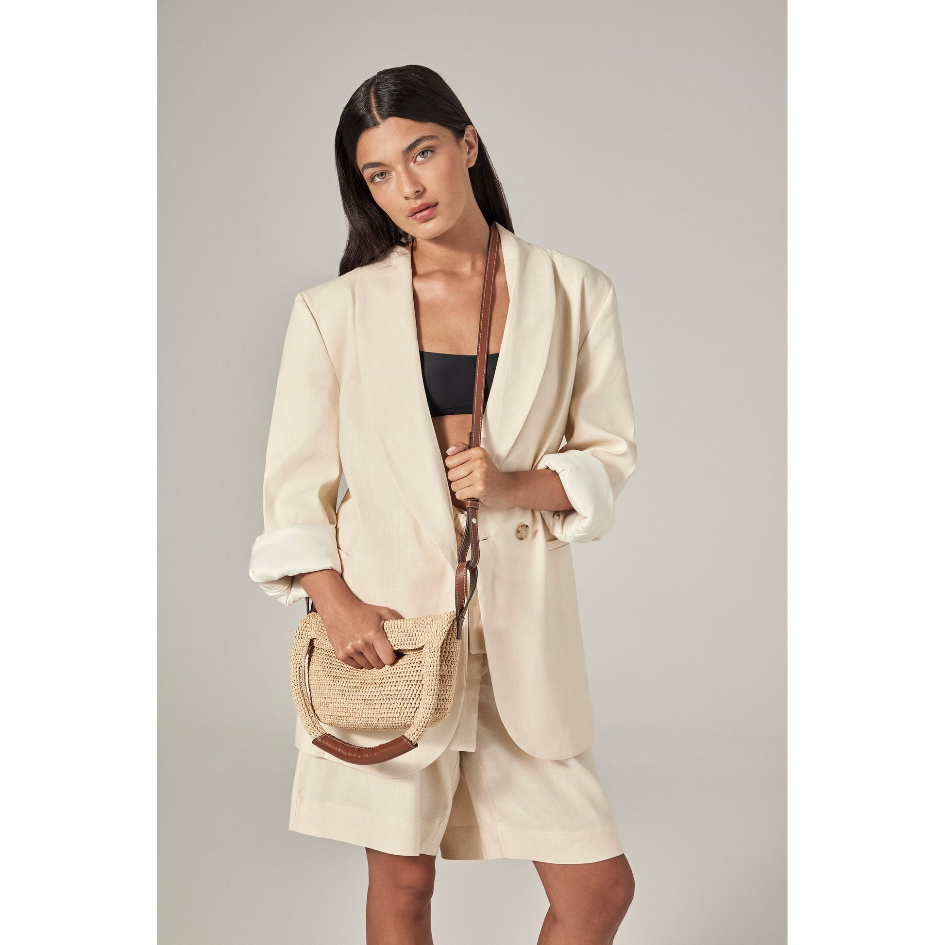 Helen Kaminski Yala Mini Sac Natural/Cotto side view