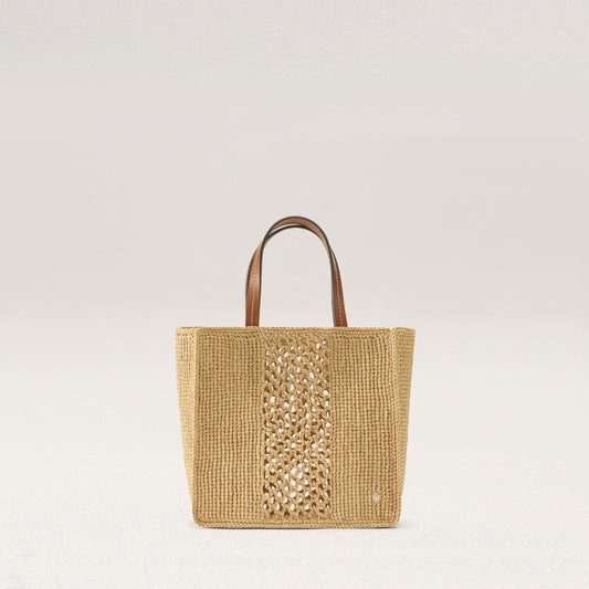 Arleth Raffia Crochet Mini Tote Natural