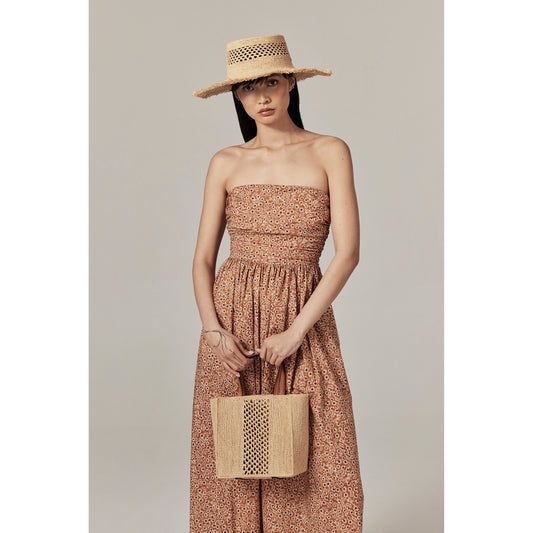 Arleth Raffia Crochet Mini Tote Natural