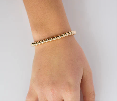 6mm 14k Yellow Gold Filled Bead Bracelet