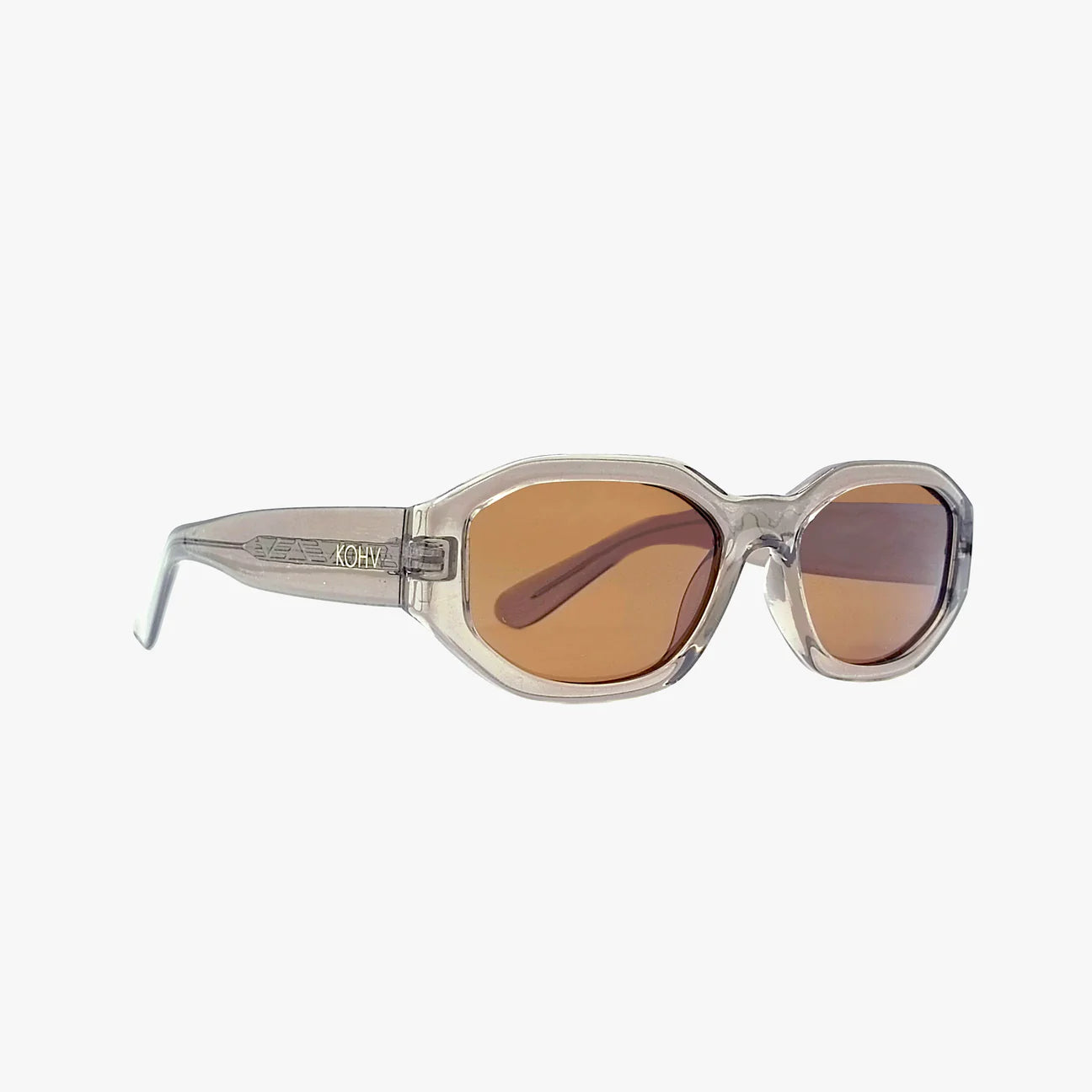 Bea Crysal Taupe Polarized Geometric Sunnies