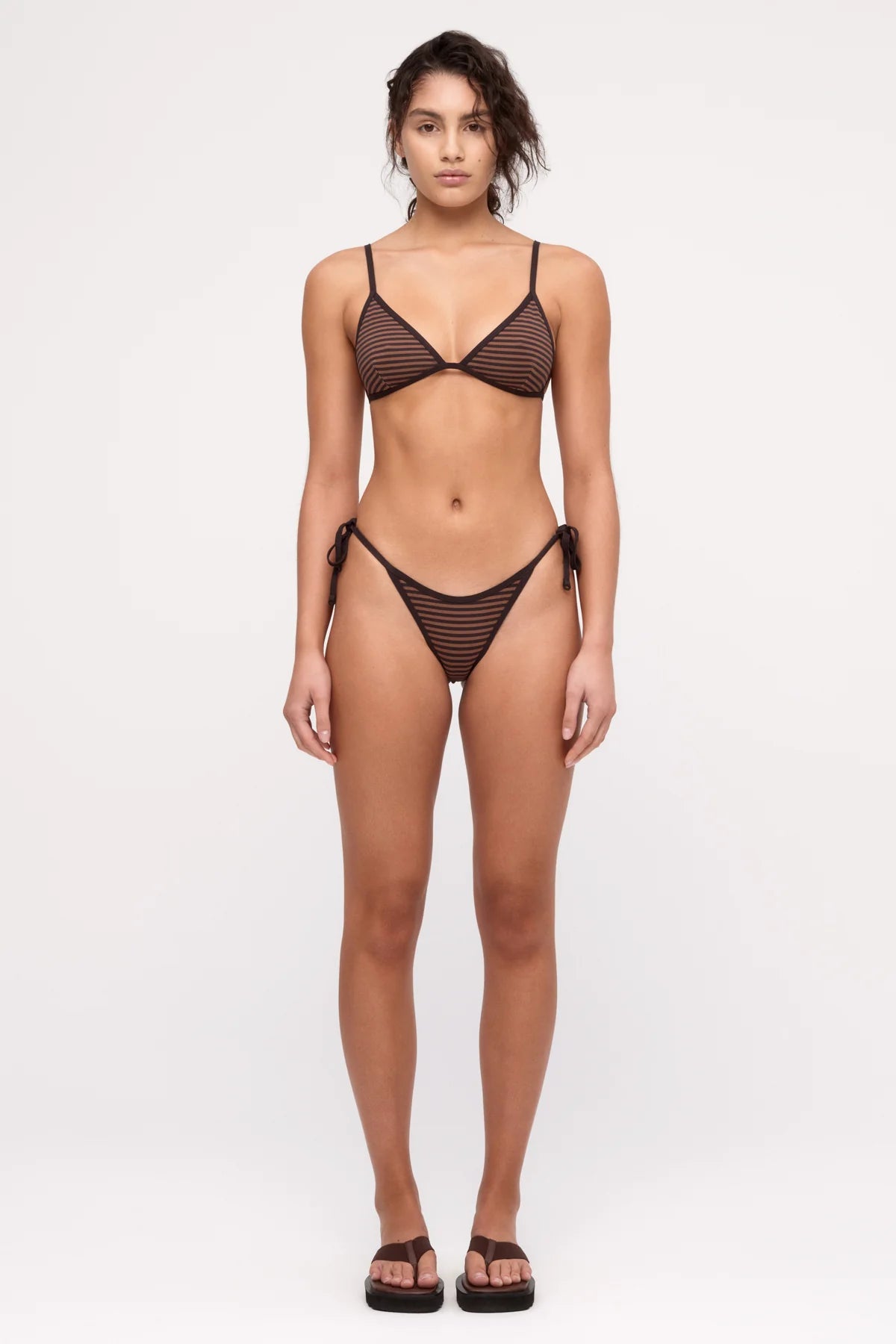 Triangle Top Brown Stripe