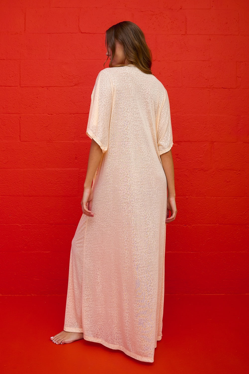 Pitusa Braided Fringe Abaya Melon