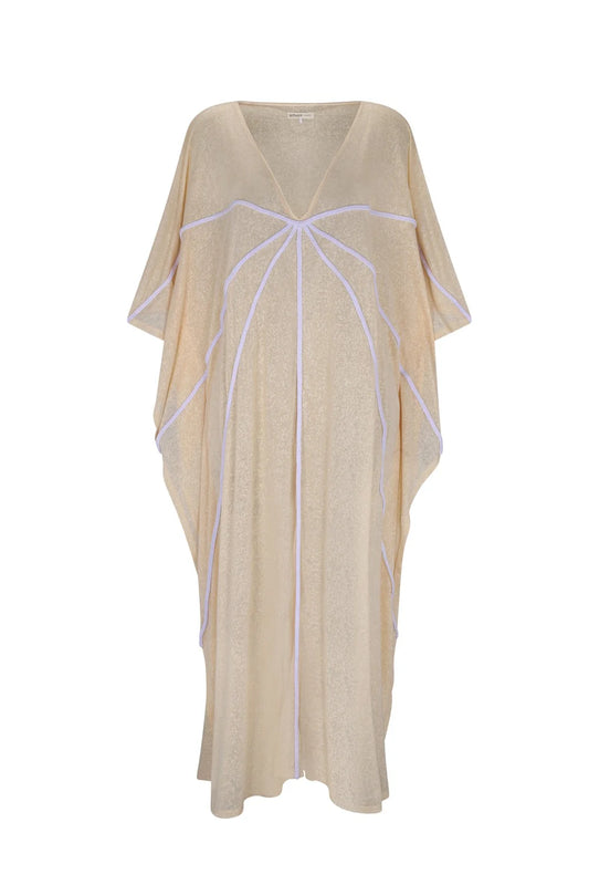 Braided Front Kaftan Ecru