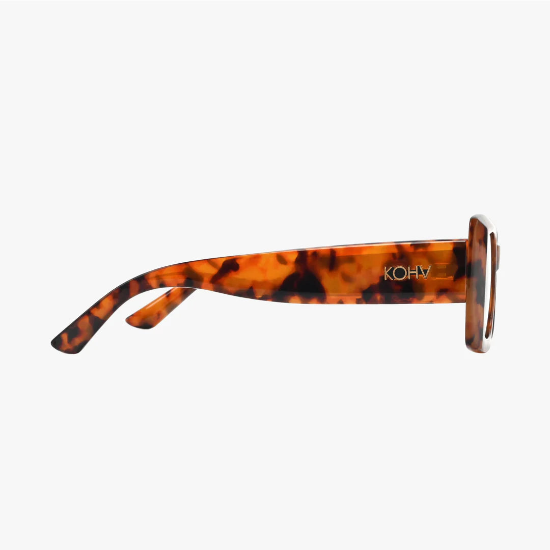 Breeze Amber Smoke Polarized Rectangle Sunnies