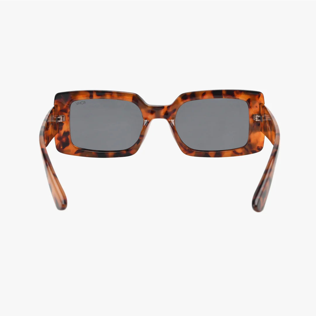 Breeze Amber Smoke Polarized Rectangle Sunnies