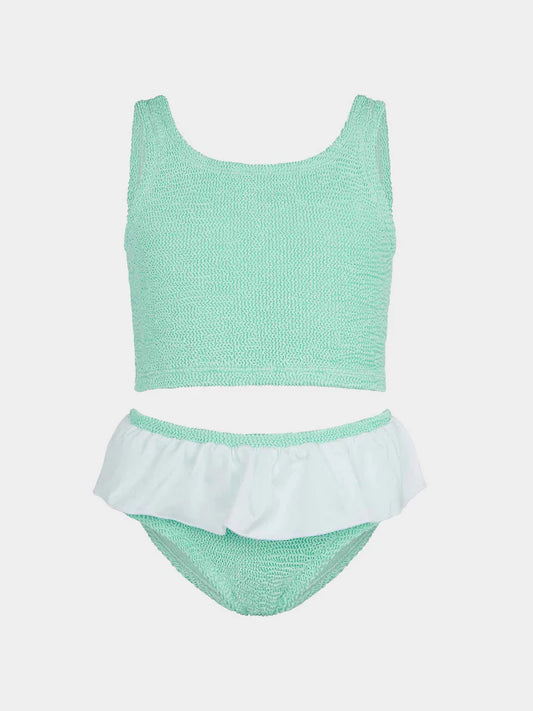 Kids Olive Bikini (Ages 3 to 6) Metallic Mint