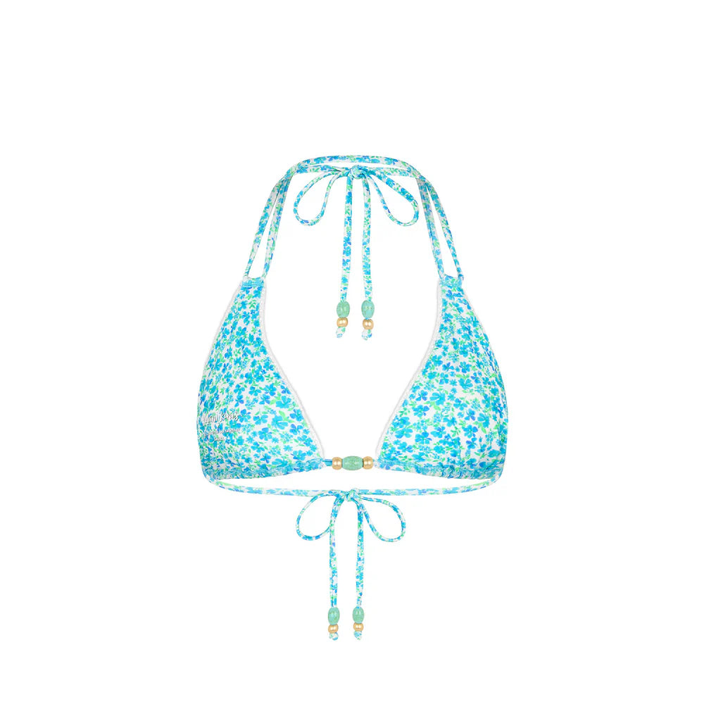 Decorative Panel Halter Bikini Top Ocean Aura
