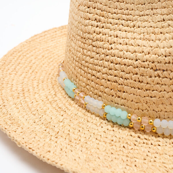 Belize Raffia Fedora Natural detail