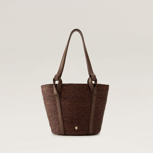 Helen Kaminski Bisou Print Basket in Garnet