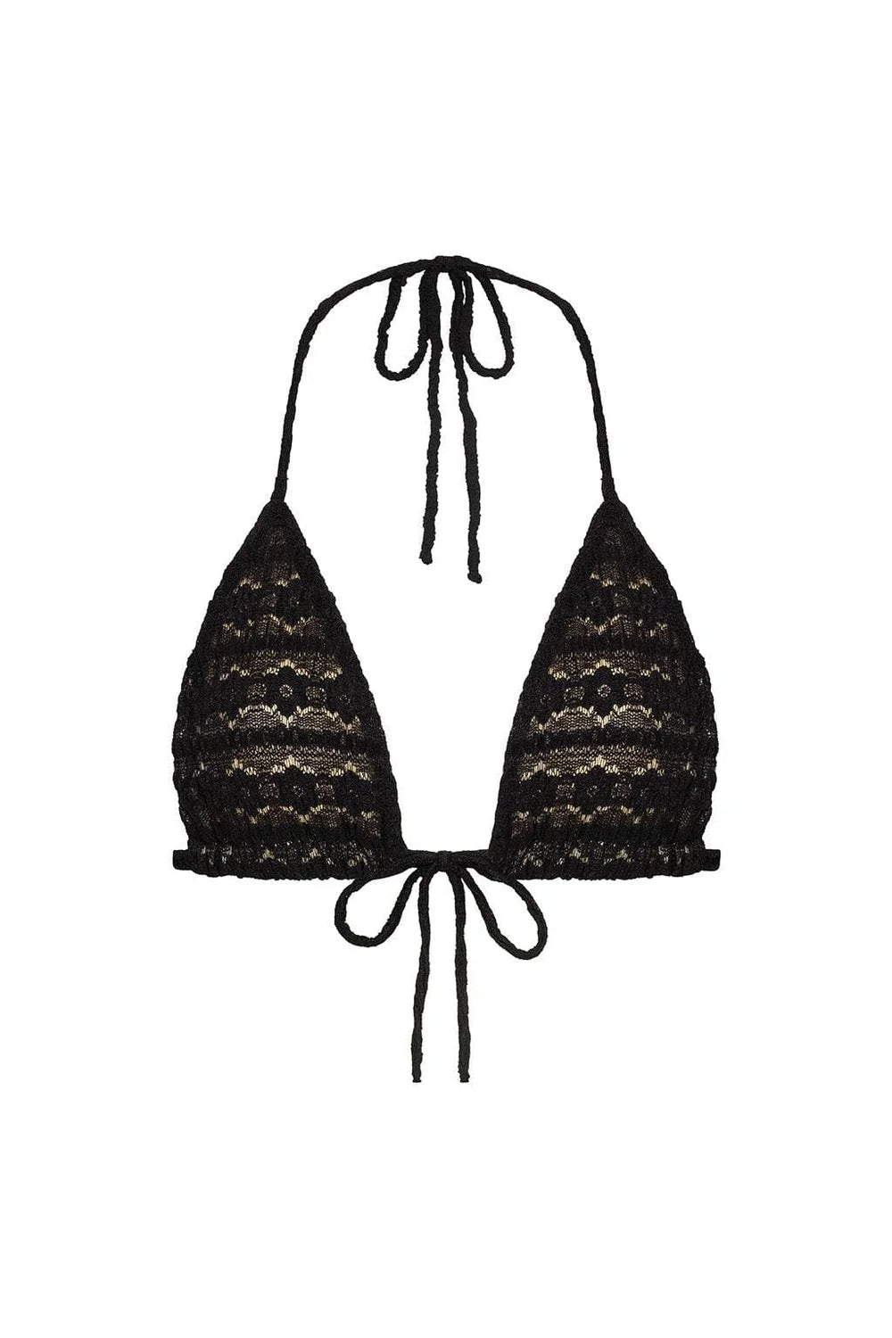 Black Daisy Lace Emma Bikini Top