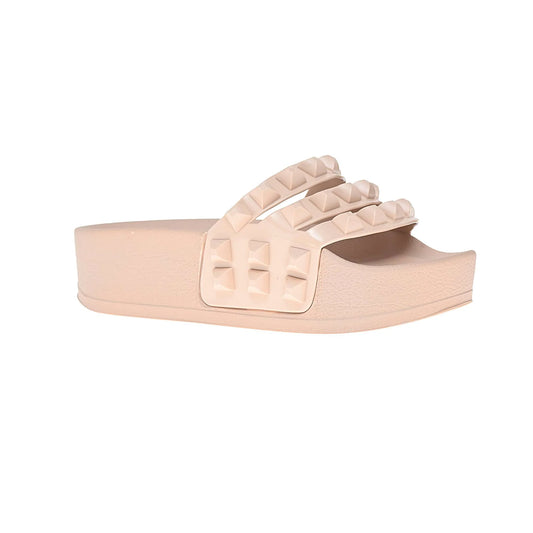 Carmen Platform Slides Sandals Blush