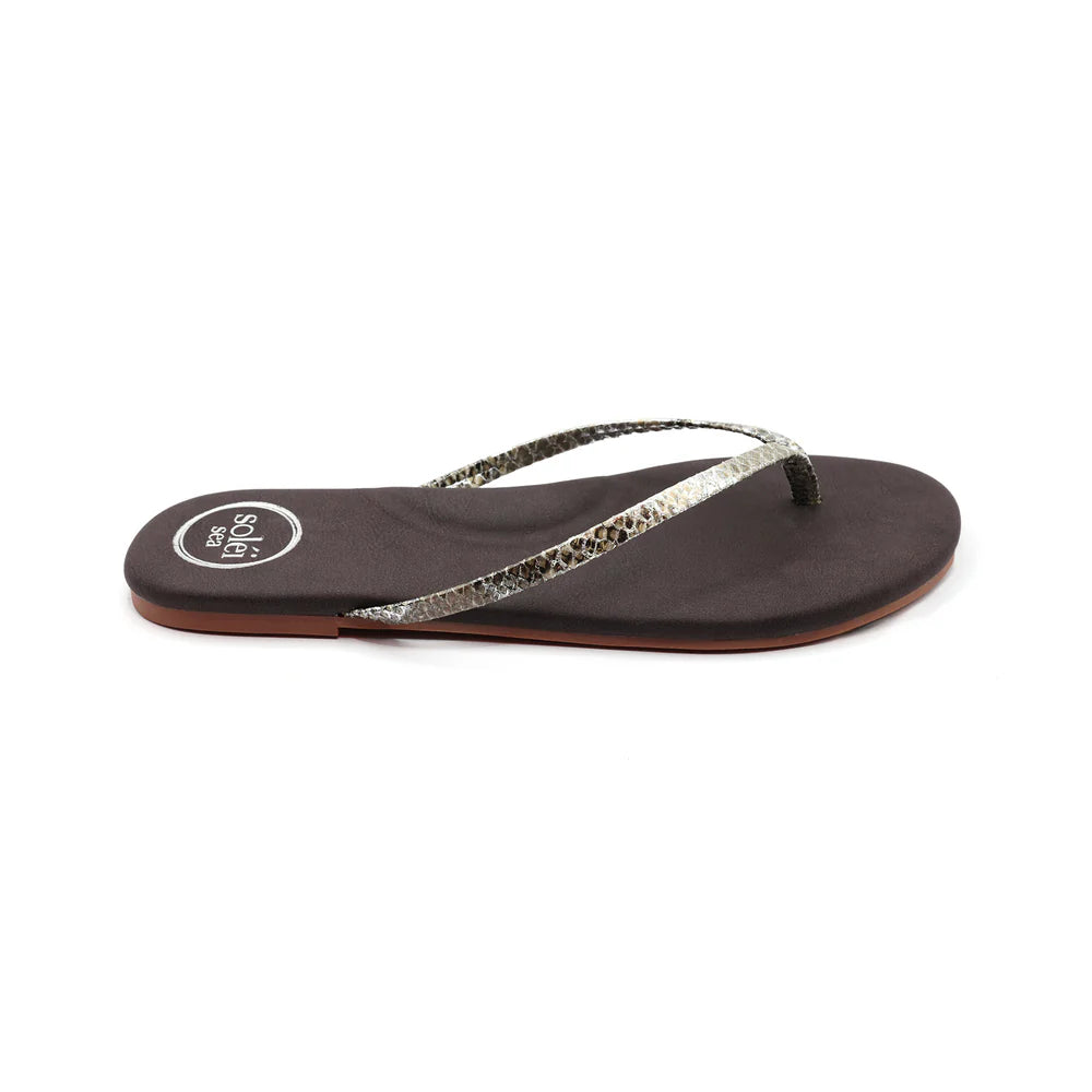 Copa Sandal Brown Lizard Print