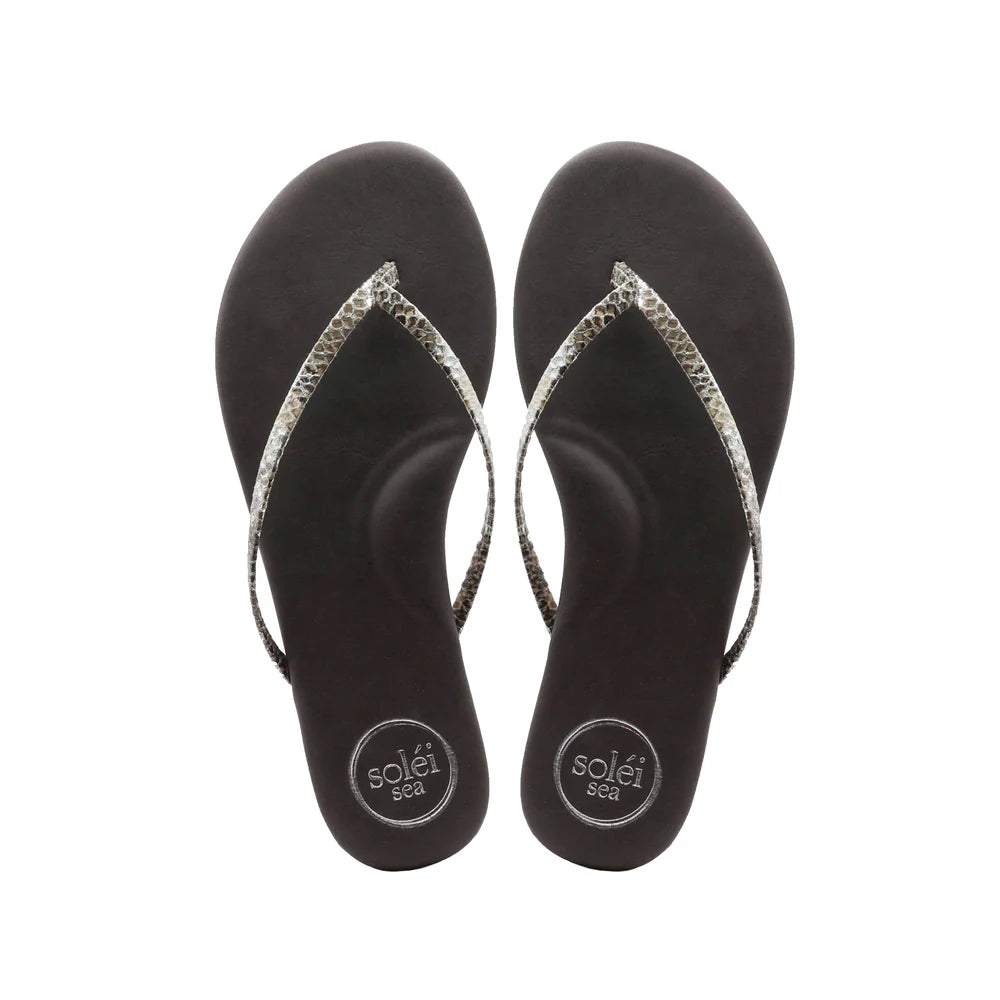 Copa Sandal Brown Lizard Print