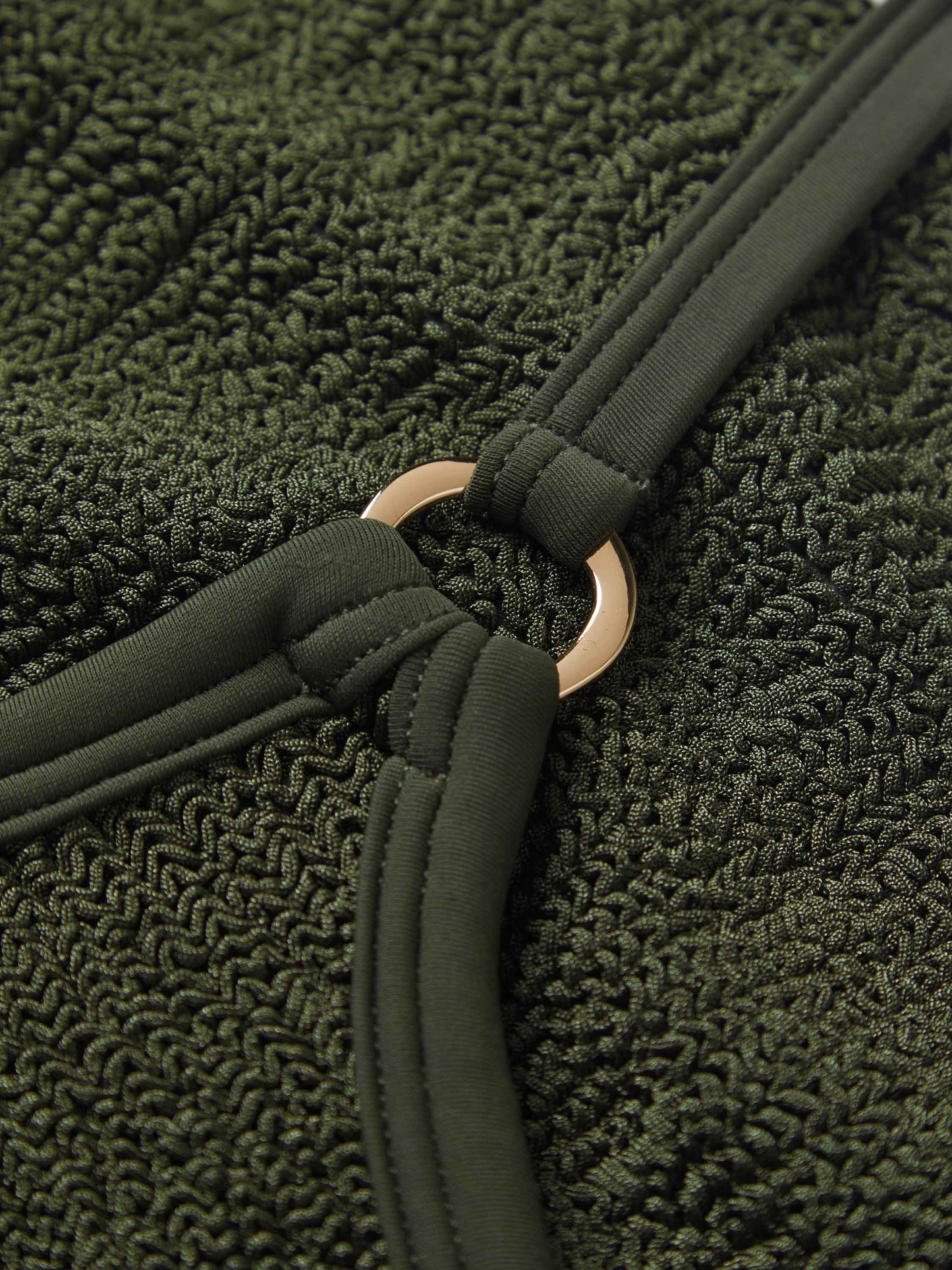 Iris With Gold Hoops Metallic Khaki