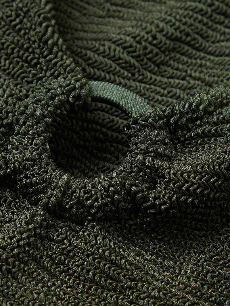 Coverage Celine One Piece With Tonal Hoops Metallic Khaki