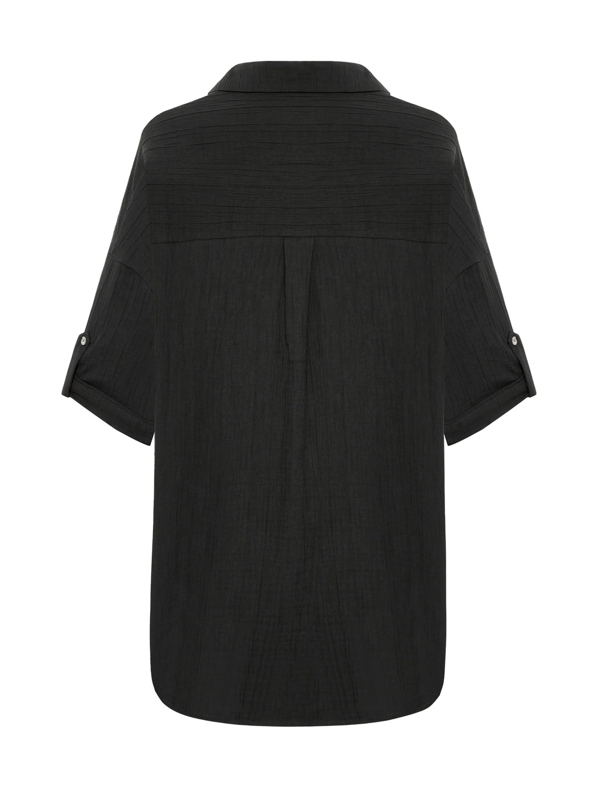 The Handloom Kaya Oversized Shirt Dress Charcoal, alternate view