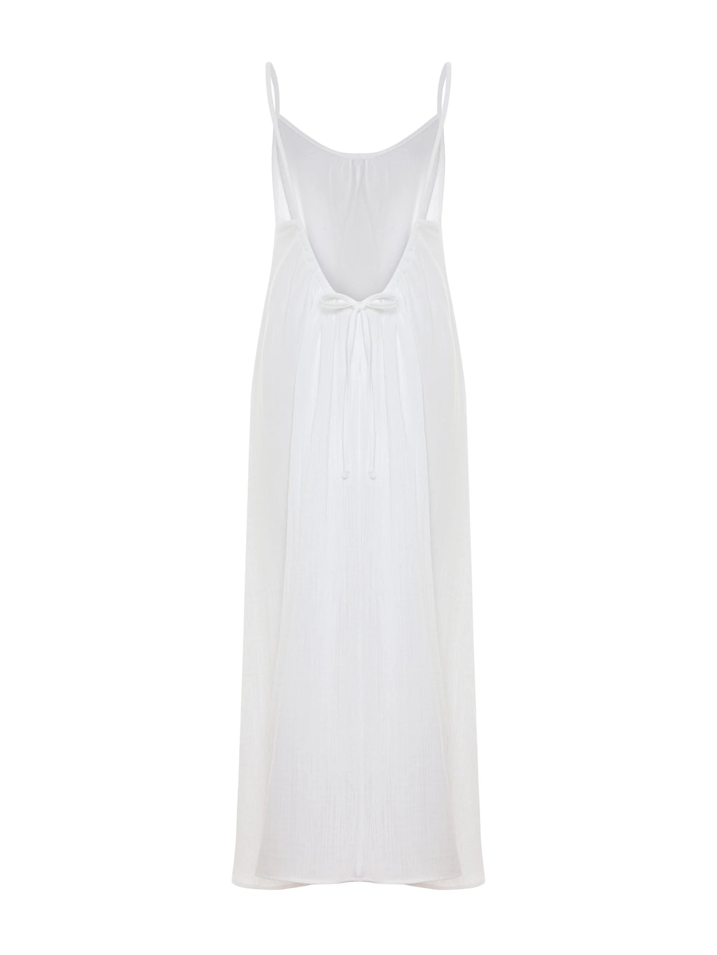 Aura Low Back Maxi Dress White