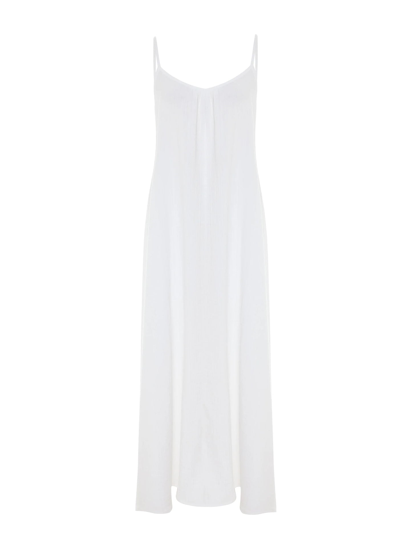 Aura Low Back Maxi Dress White