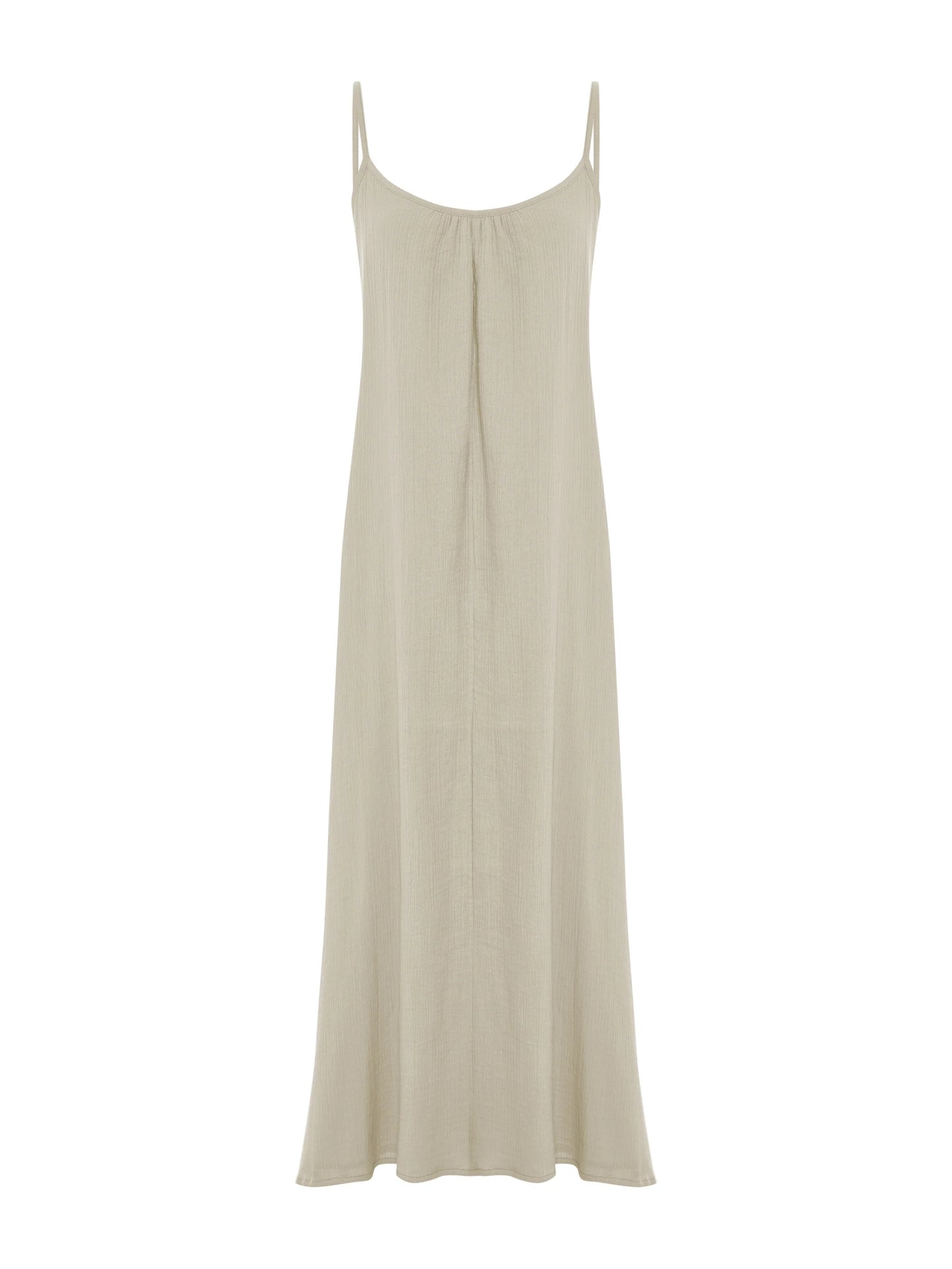 Aura Low Back Maxi Dress Oatmeal