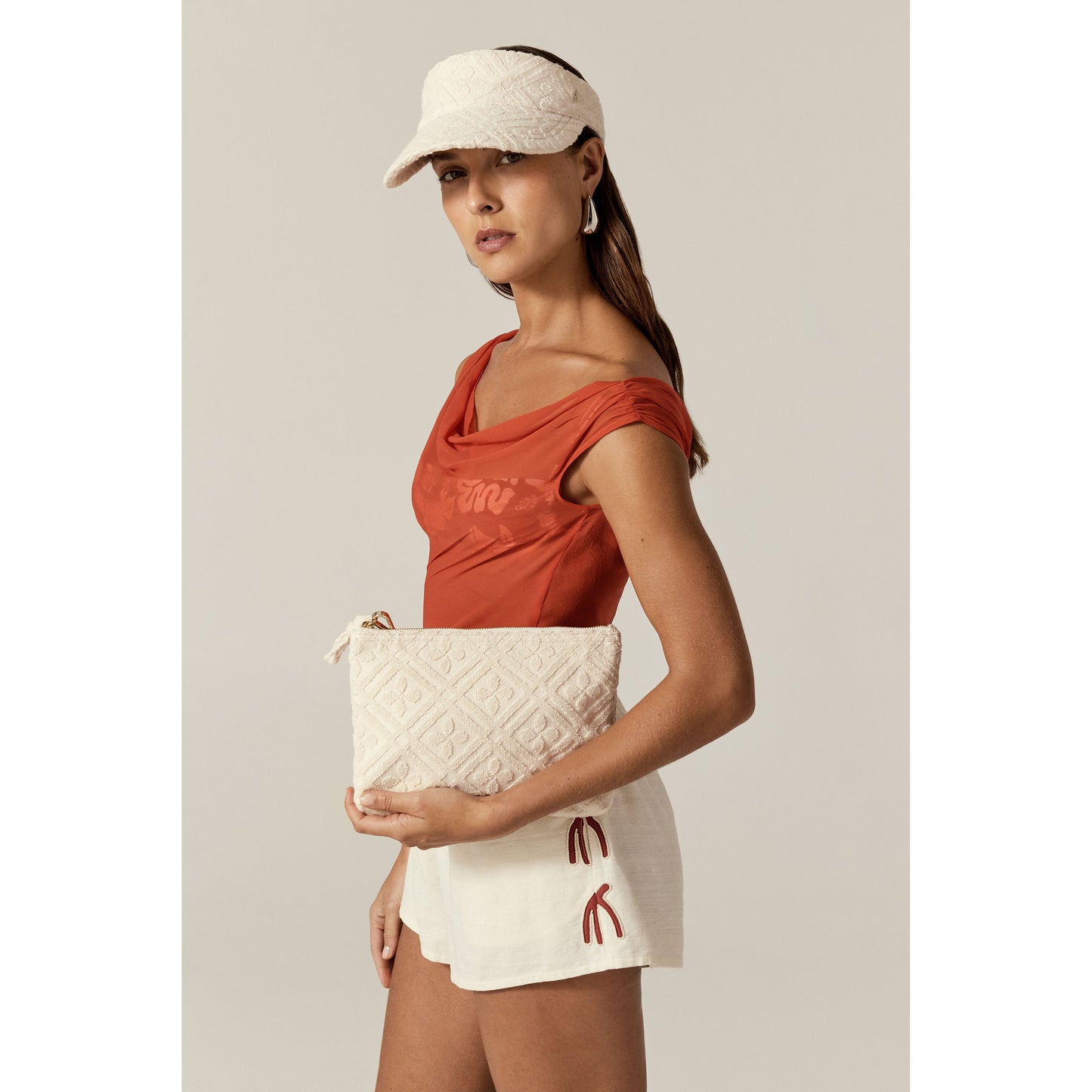 Dayani Cotton Toweling Pouch Parchment