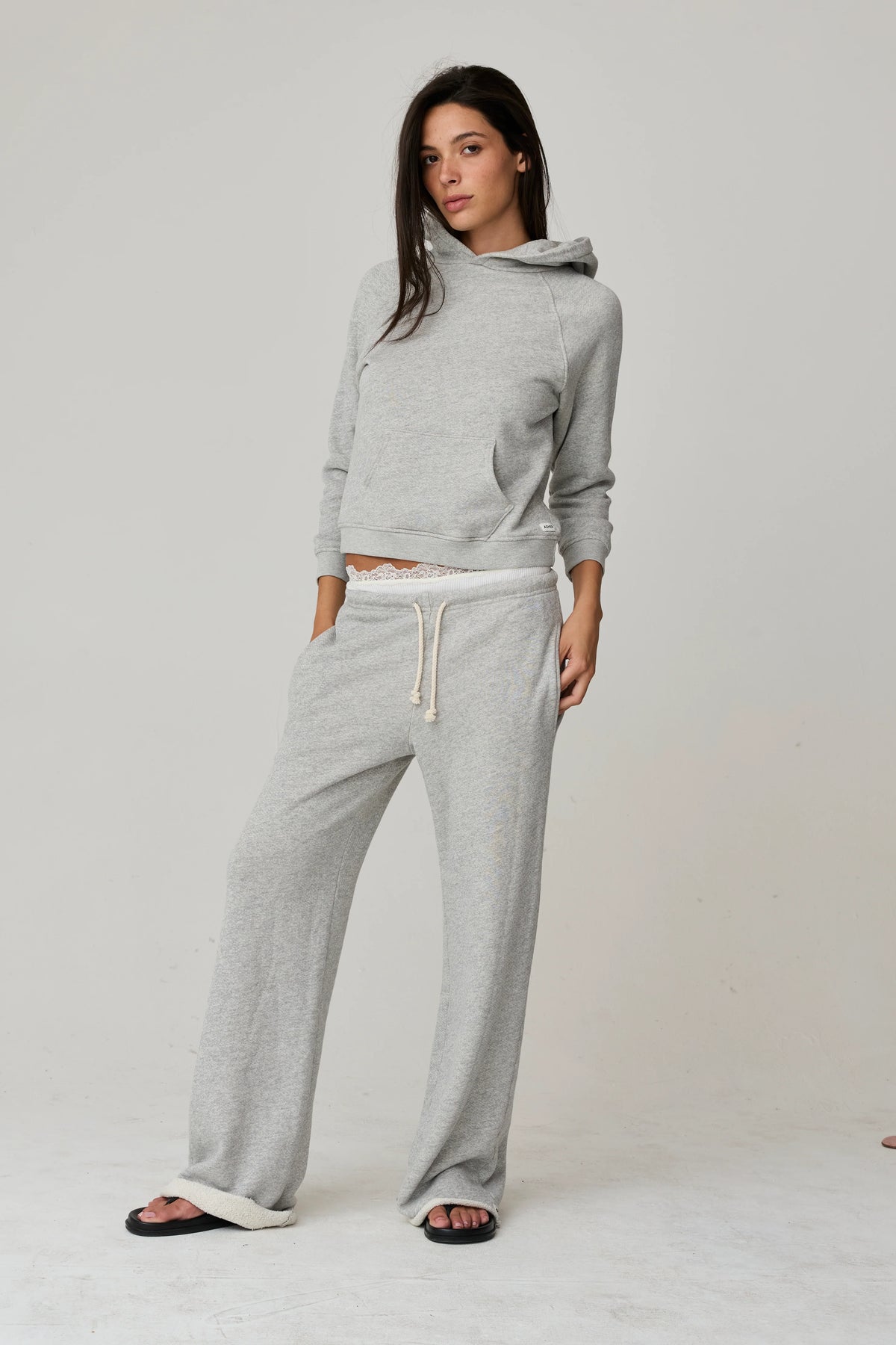 Ryan Shrunken Hoodie Heather Grey