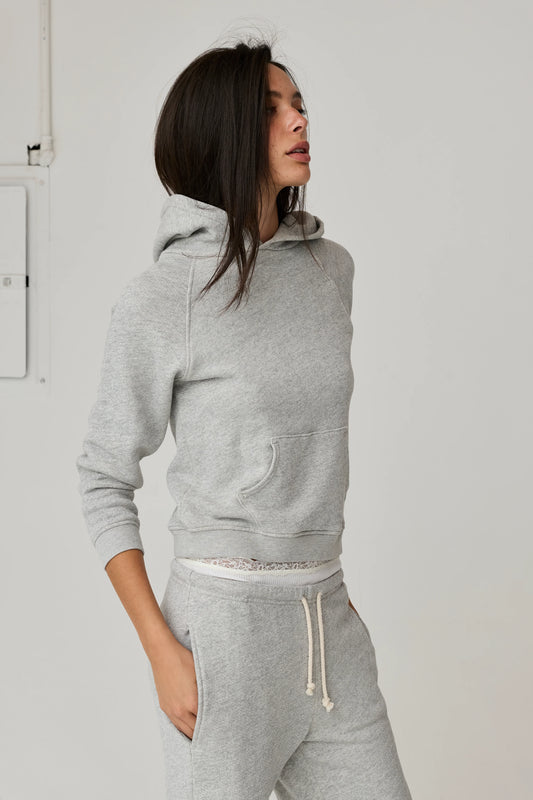 Ryan Shrunken Hoodie Heather Grey