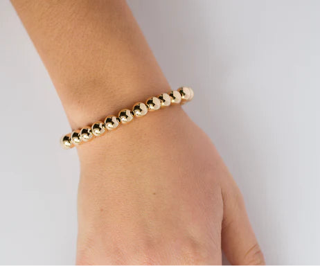 8mm 14k Yellow Gold Filled Bead Bracelet