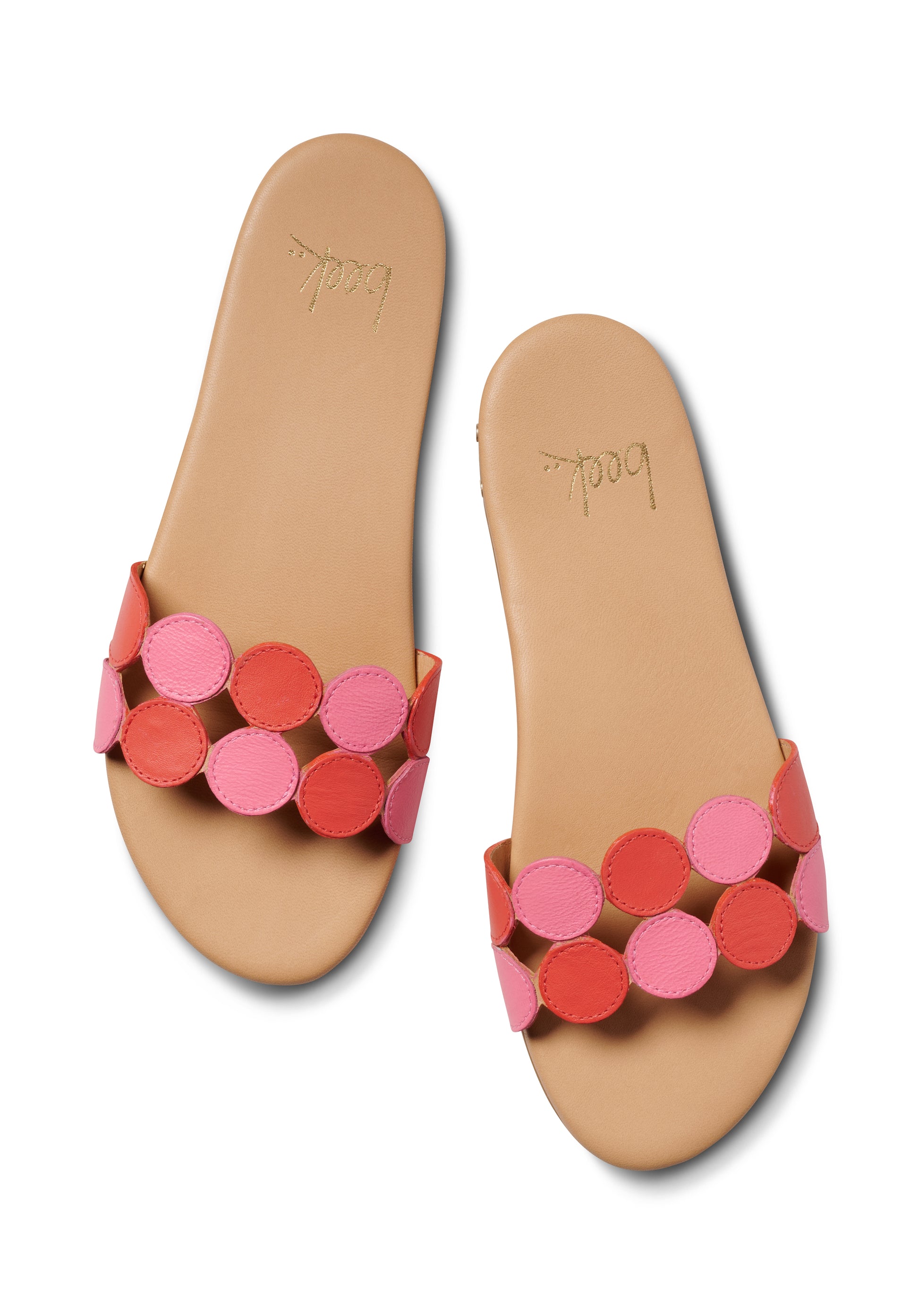 Beek Whirlybird Multi/Beach Sandal in pink — front view | Belle Mar Swim